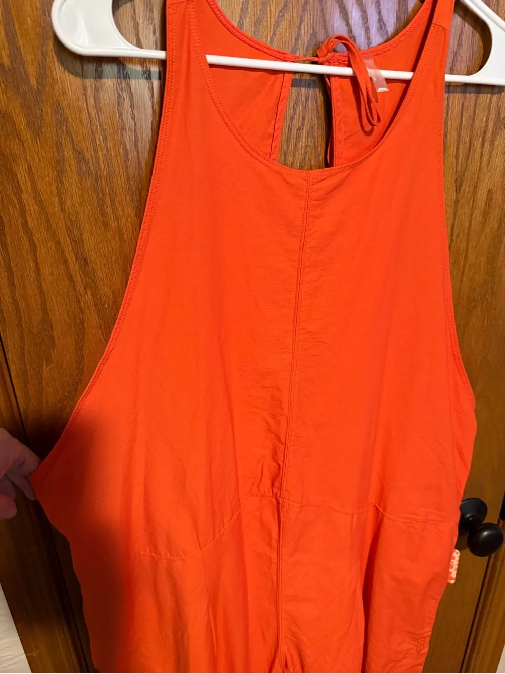 FP Movement by Free People Vibrant Orange Racerback Jumpsuit - Picture 3 of 5